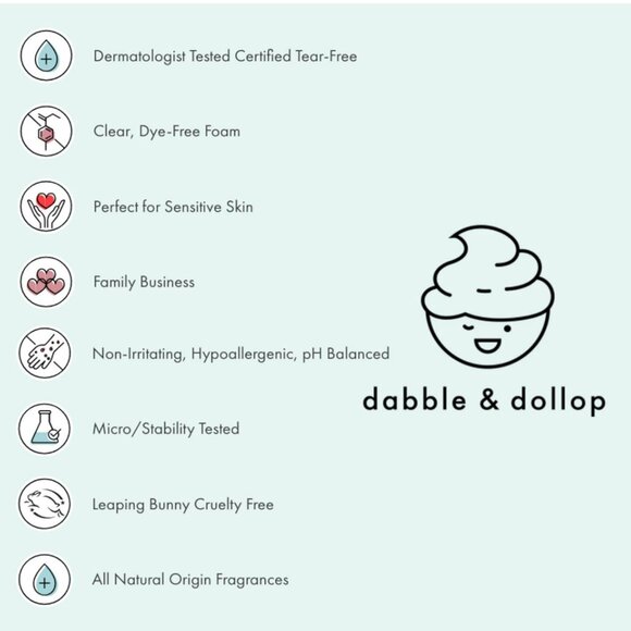 🫧 Dabble & Dollop 3-in-1 Coconut Bubble Bath, Body Wash & Shampoo Refill ~ NIB! - Picture 6 of 6